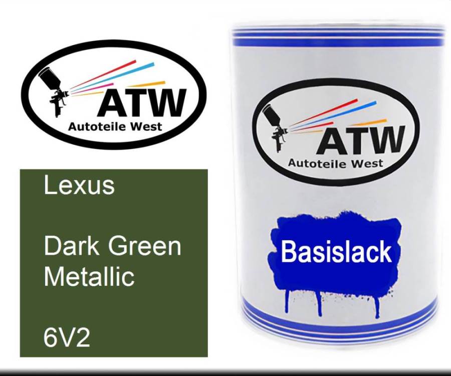 Lexus, Dark Green Metallic, 6V2: 500ml Lackdose, von ATW Autoteile West.